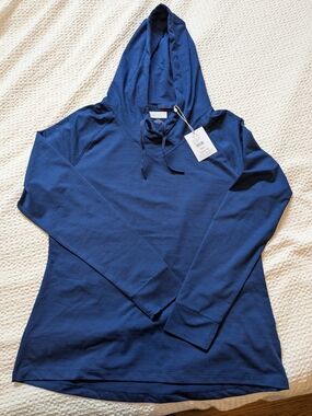 Greg Norman Collection Women's Hooded Long Sleeve Top - Royal Blue